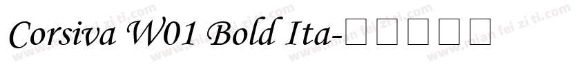 Corsiva W01 Bold Ita字体转换